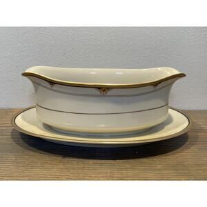 Golden Shell by Mikasa - Gravy Boat with Attached Underplate - Japan L5532